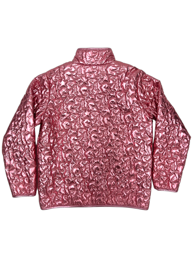 METALLIC QUILTED JACKET, PINK - Puppie Love