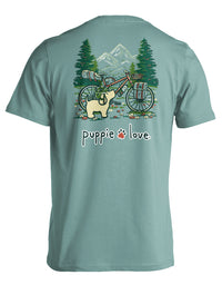 MOUNTAIN BIKER PUP PUPPIE LOVE