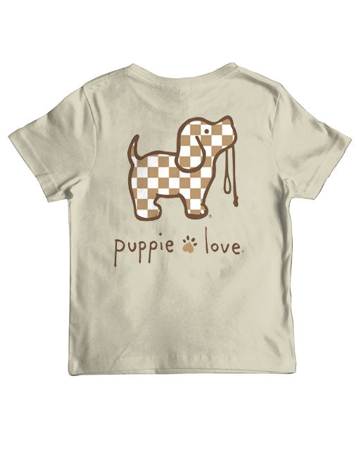 NEUTRAL CHECKERED PUP, YOUTH SS - Puppie Love