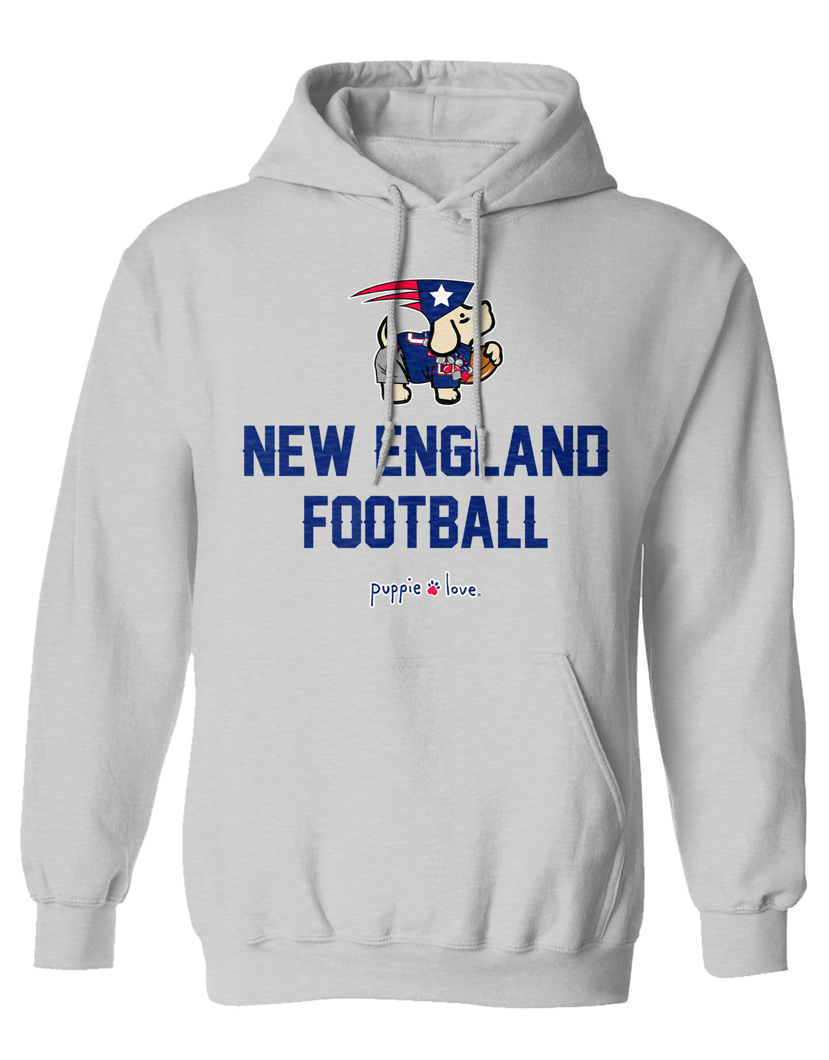 NEW ENGLAND FOOTBALL PUP, ADULT HOODIE