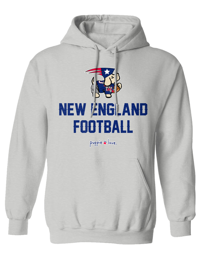 NEW ENGLAND FOOTBALL PUP, ADULT HOODIE