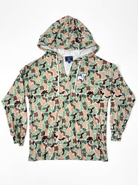 OLD SCHOOL CAMO PUP LOUNGE HOODIE