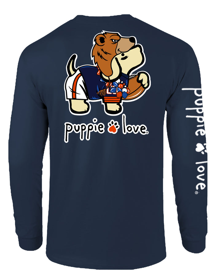 ORANGE AND NAVY MASCOT PUP, ADULT LS - Puppie Love