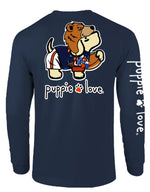 ORANGE AND NAVY MASCOT PUP, ADULT LS (PRINTED TO ORDER) - Puppie Love