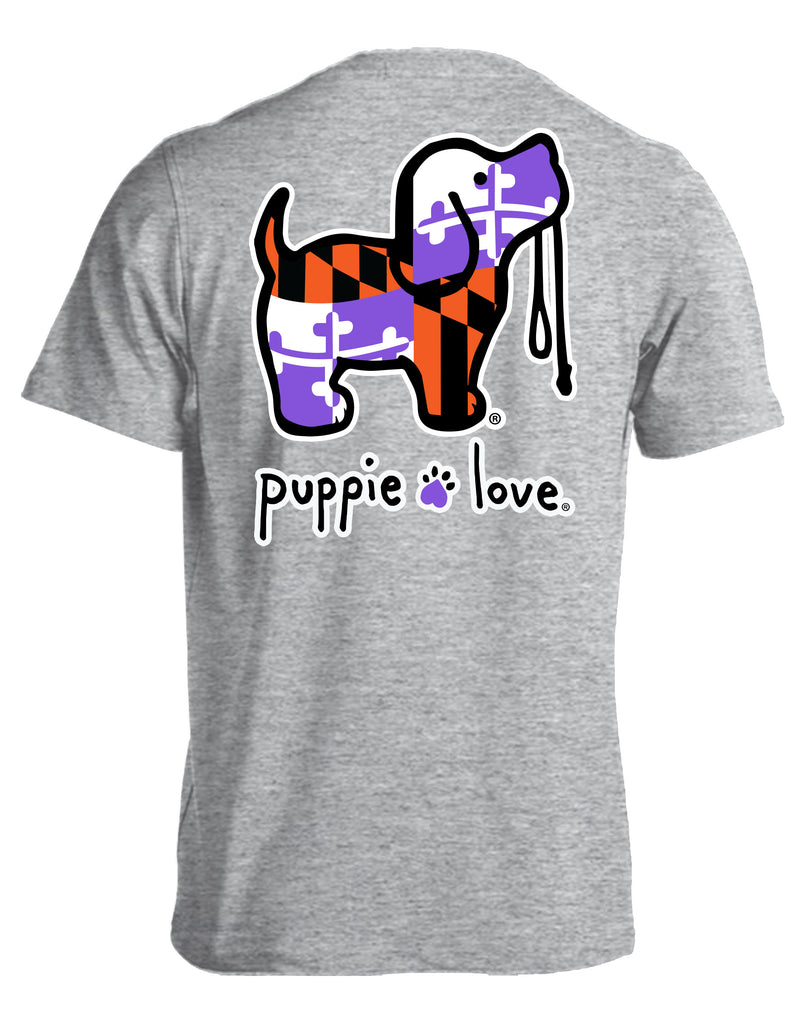 ORANGE PURPLE MD FLAG PUP - Puppie Love