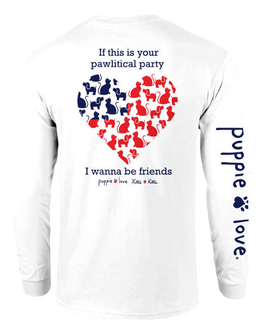 PAWLITICAL PARTY, ADULT LS (PRINTED TO ORDER) - Puppie Love