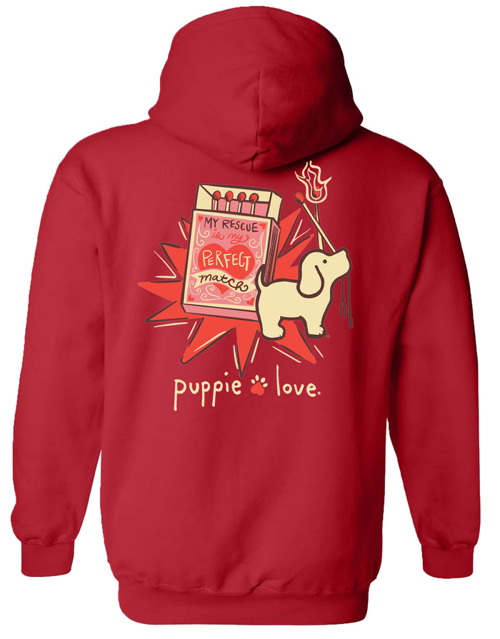 PERFECT MATCH PUP, ADULT HOODIE - Puppie Love
