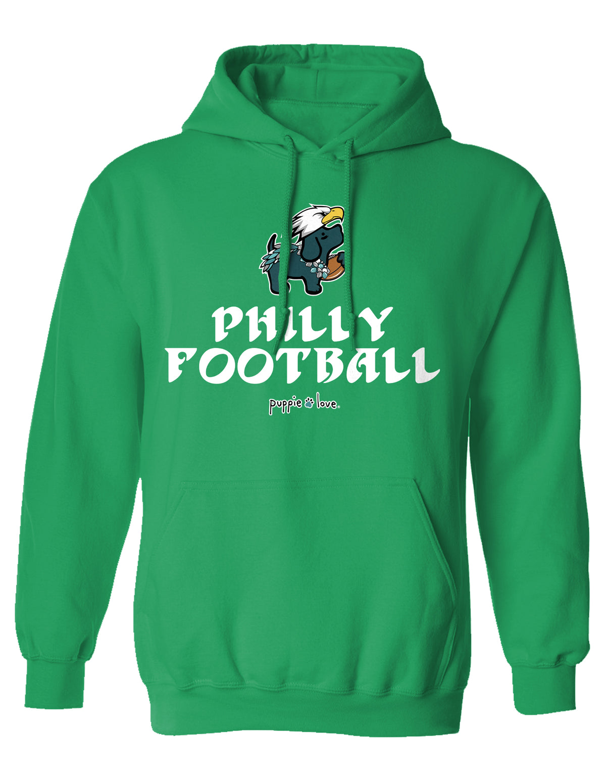 PHILLY FOOTBALL PUP, ADULT HOODIE