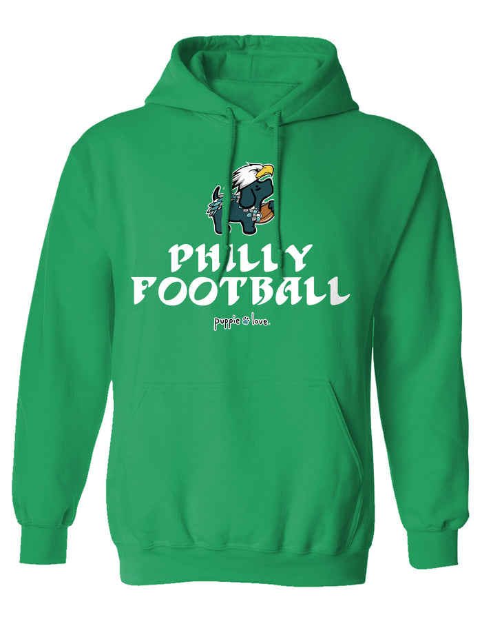 PHILLY FOOTBALL PUP, ADULT HOODIE