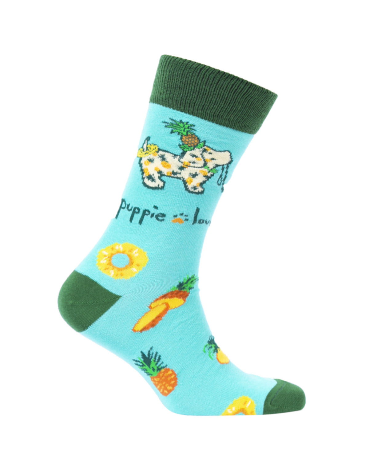 ADULT CREW SOCK, PINEAPPLE PUP - Puppie Love