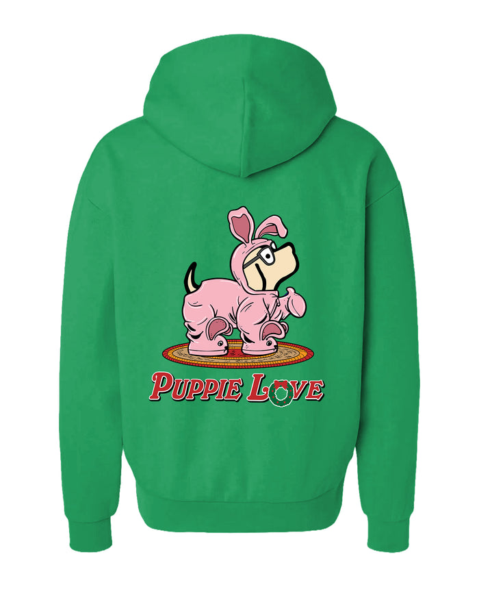 PINK BUNNY PUP, ADULT HOODIE