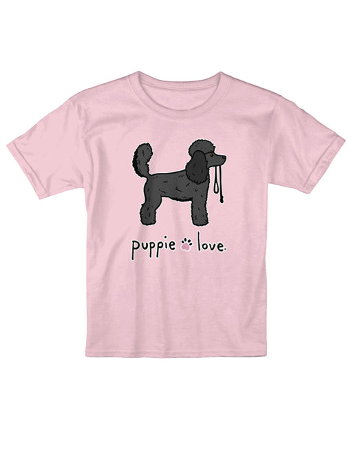 POODLE PUP (BLACK), YOUTH SS - Puppie Love