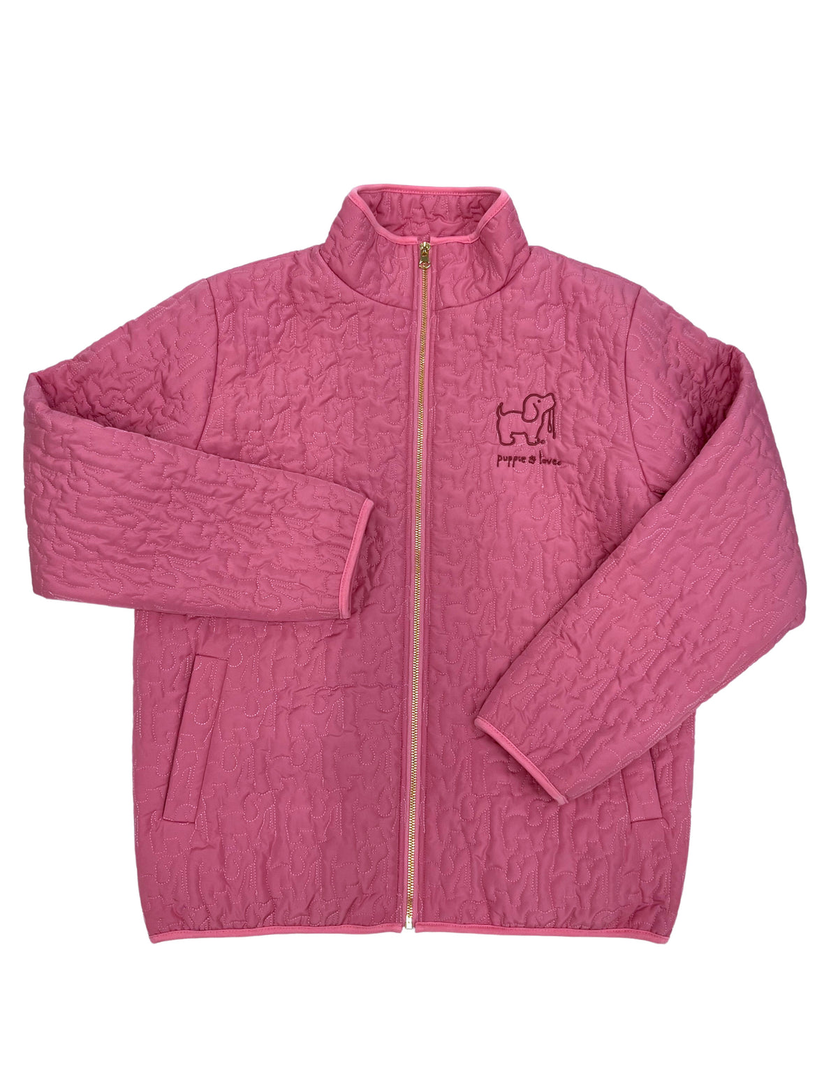 QUILTED JACKET, PINK - Puppie Love