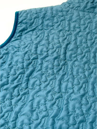 QUILTED VEST, TEAL - Puppie Love