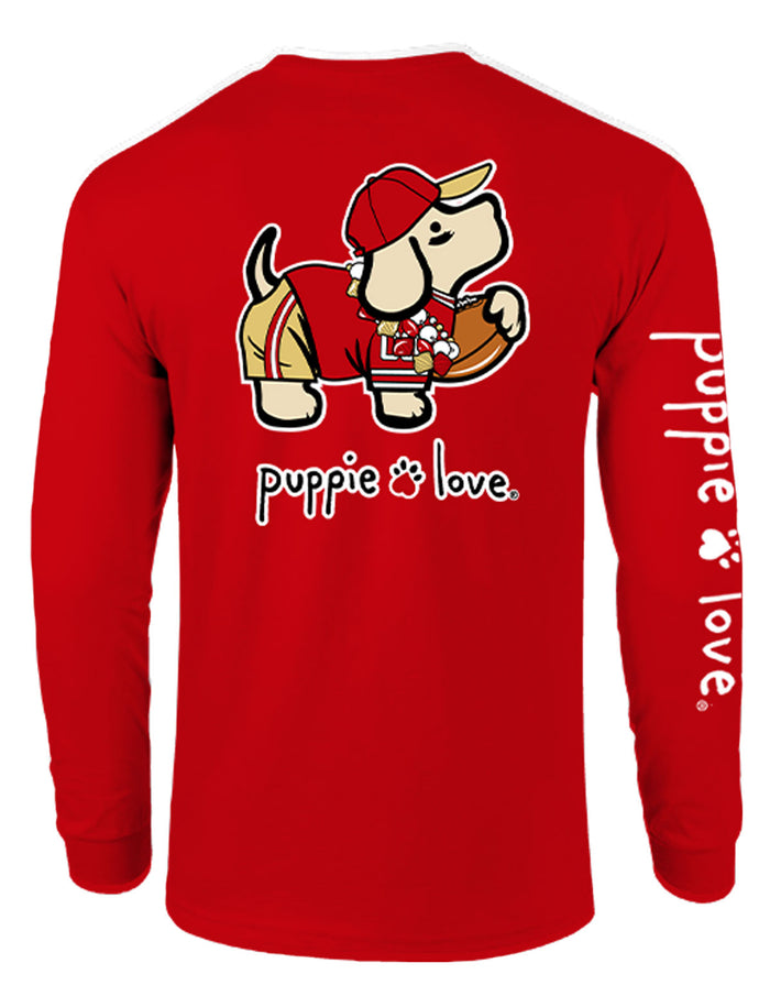 RED AND GOLD MASCOT PUP, ADULT LS - Puppie Love