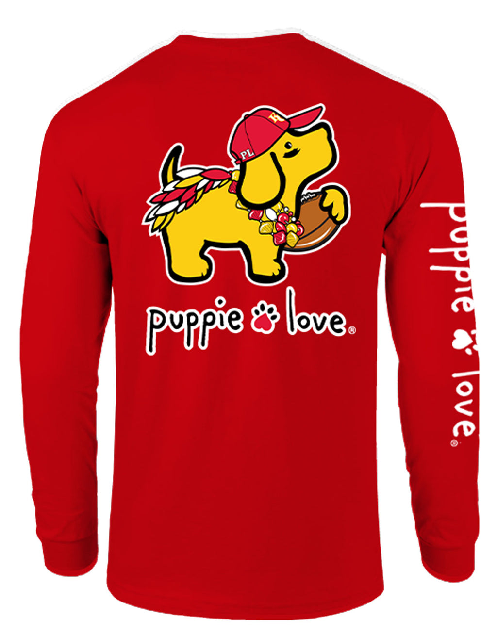 RED MASCOT PUP, ADULT LS (PRINTED TO ORDER) - Puppie Love