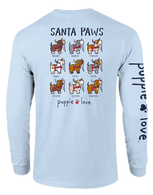 SANTA PAWS REINDEER PUPS, ADULT LS - Puppie Love