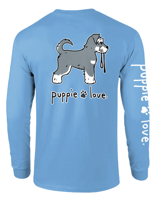SCHNAUZER PUP (SALT & PEPPER), ADULT LS (PRINTED TO ORDER)
