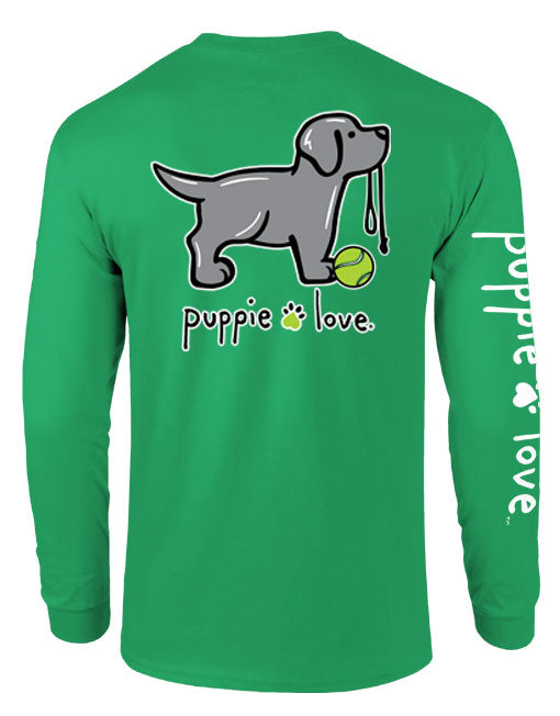 SILVER LAB PUP, ADULT LS (PRINTED TO ORDER) - Puppie Love