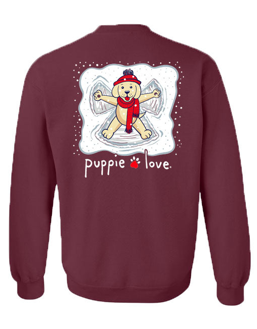 SNOW ANGEL PUP, ADULT SWEATSHIRT - Puppie Love