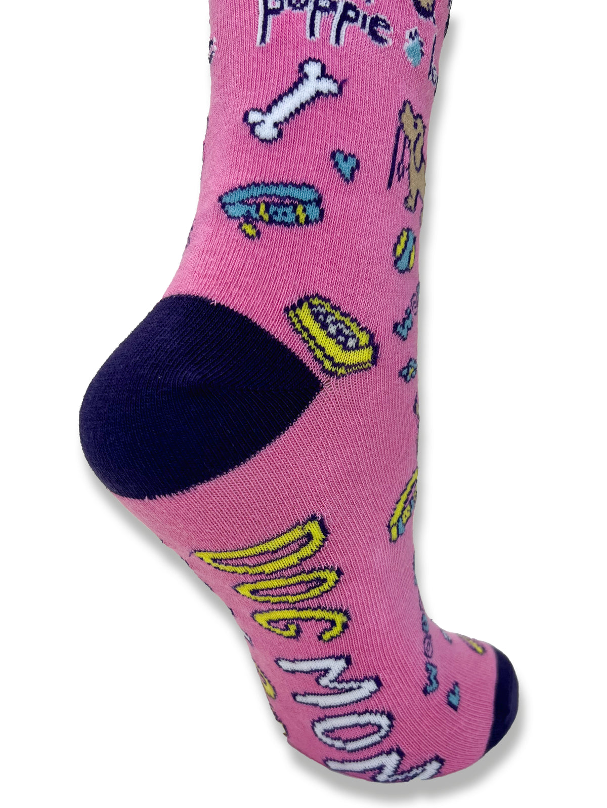 ADULT CREW SOCK, DOG MOM PATTERN PUP - Puppie Love