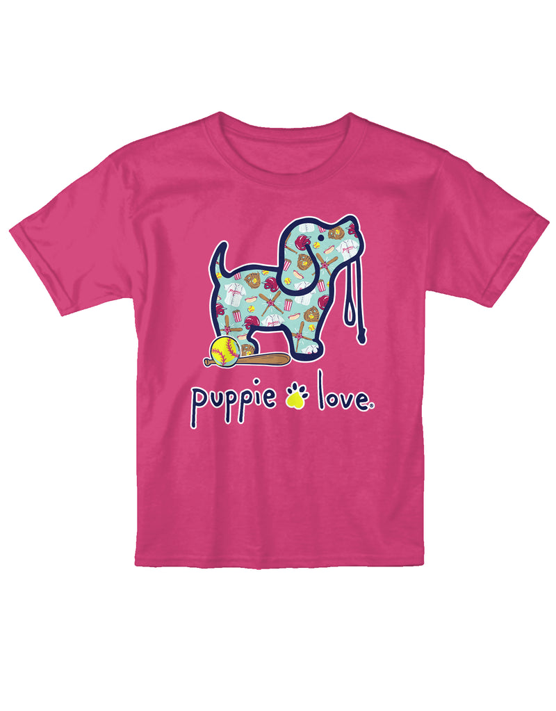SOFTBALL PUP, YOUTH SS - Puppie Love