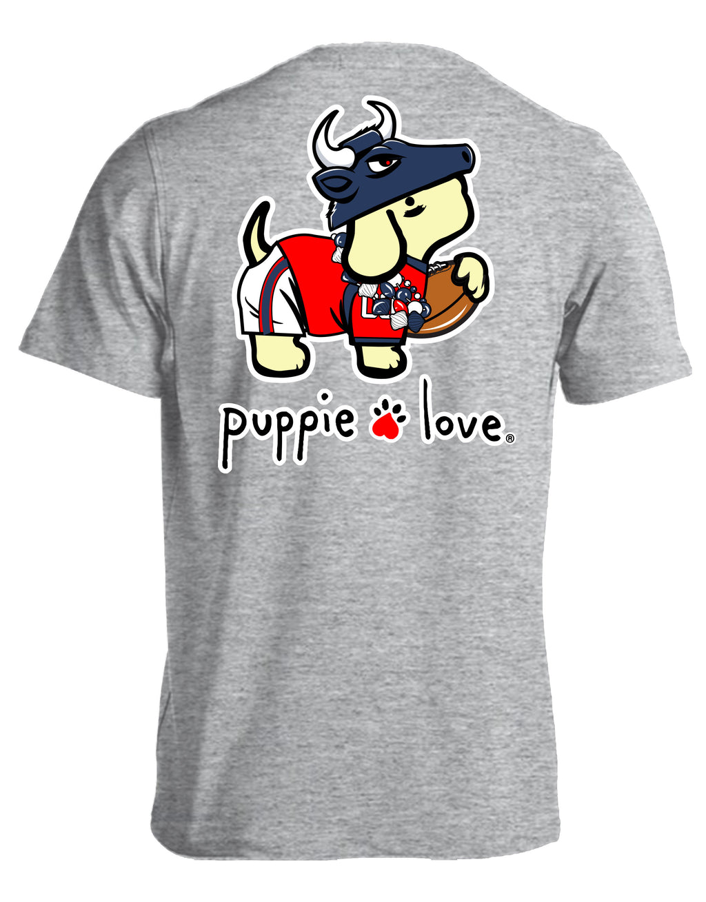 STEEL BLUE AND BATTLE RED MASCOT PUP (PRINTED TO ORDER) - Puppie Love