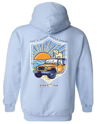 SUNSET 4X4 PUP, ADULT HOODIE PUPPIE LOVE