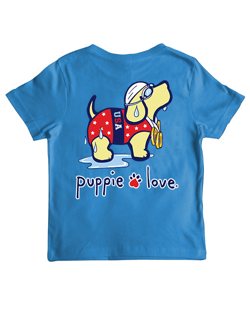 USA SWIMMER PUP, YOUTH SS (PRINTED TO ORDER) - Puppie Love