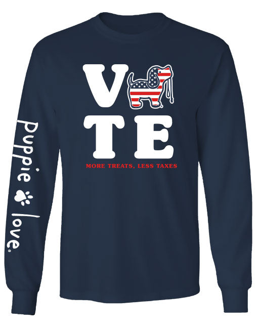 VOTE, ADULT LS (PRINTED TO ORDER) - Puppie Love