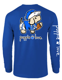 WHITE AND BLUE MASCOT PUP, ADULT LS (PRINTED TO ORDER) - Puppie Love