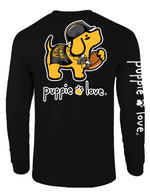 YELLOW AND BLACK MASCOT PUP, ADULT LS (PRINTED TO ORDER) - Puppie Love