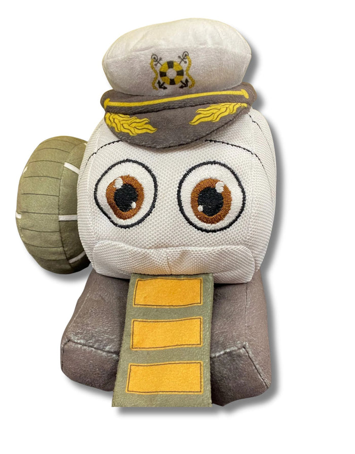 CAPTAIN TRASH WHEEL, PLUSH DOG TOY