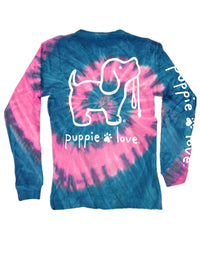 BUBBLE GUM TIE DYE PUP, ADULT LS - Puppie Love