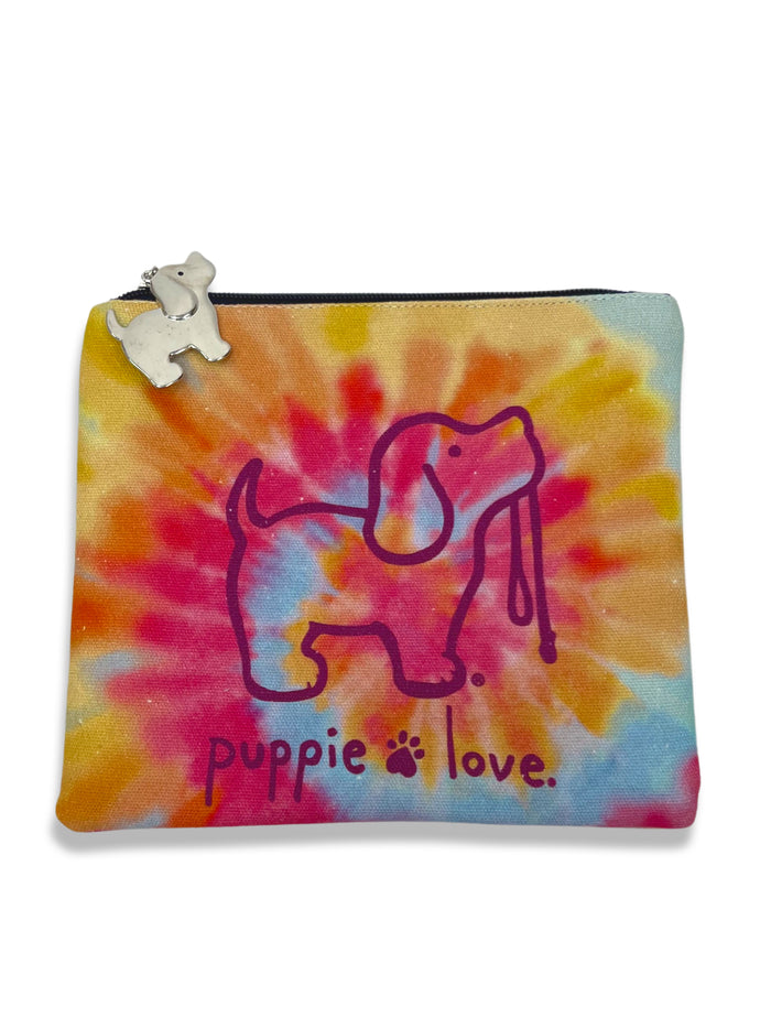 AERIAL TIE DYE ZIPPER POUCH - Puppie Love