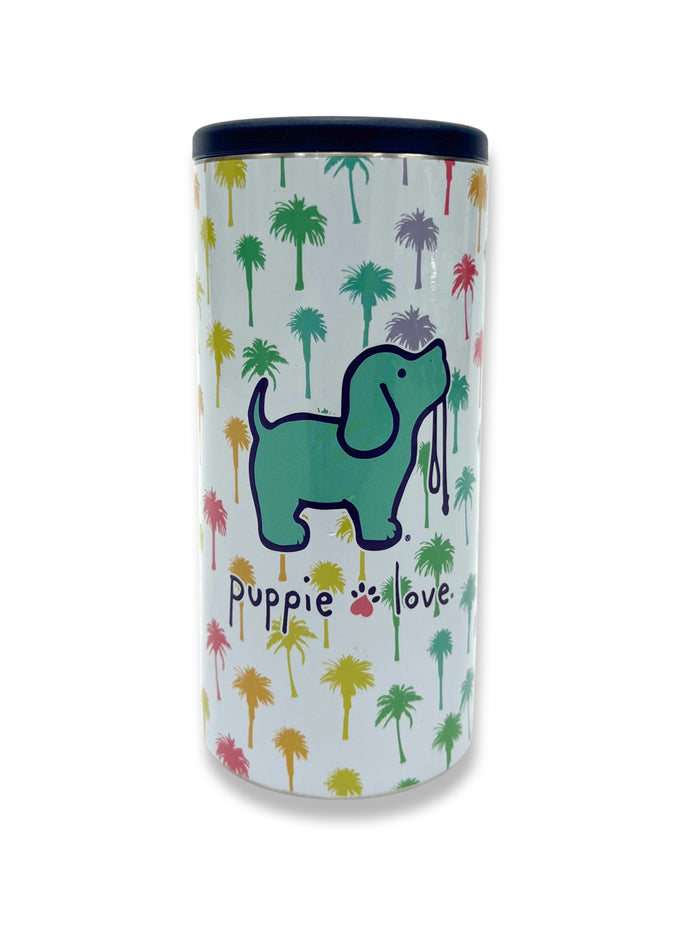 RAINBOW PALM TREES SLIM CAN COOLER - Puppie Love