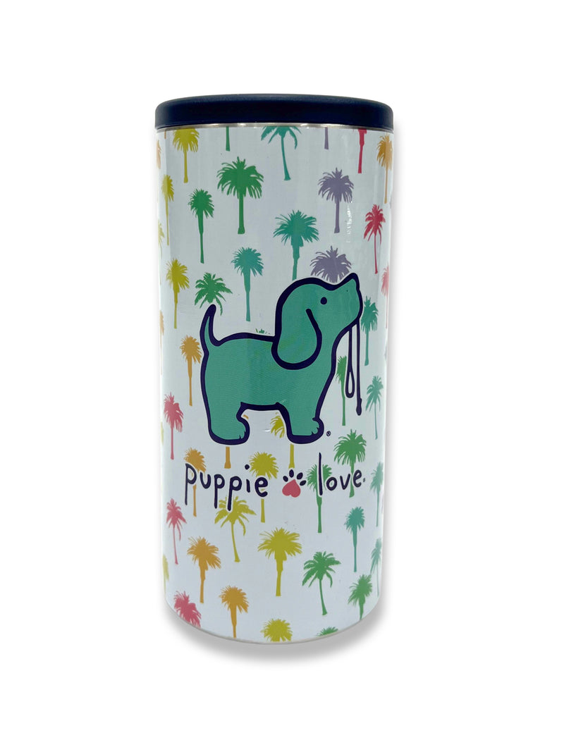 RAINBOW PALM TREES SLIM CAN COOLER - Puppie Love
