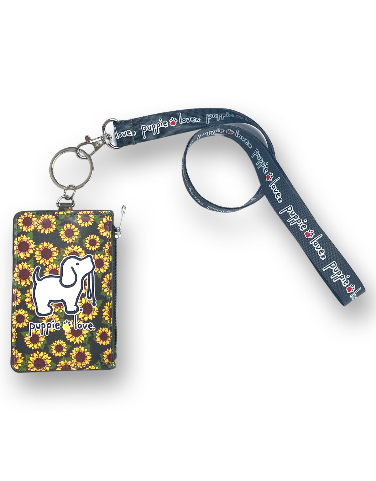 SUNFLOWER PUP ZIP ID LANYARD - Puppie Love