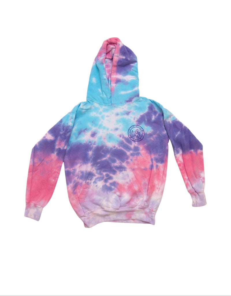 COTTON CANDY TIE DYE PUP, YOUTH HOODIE - Puppie Love
