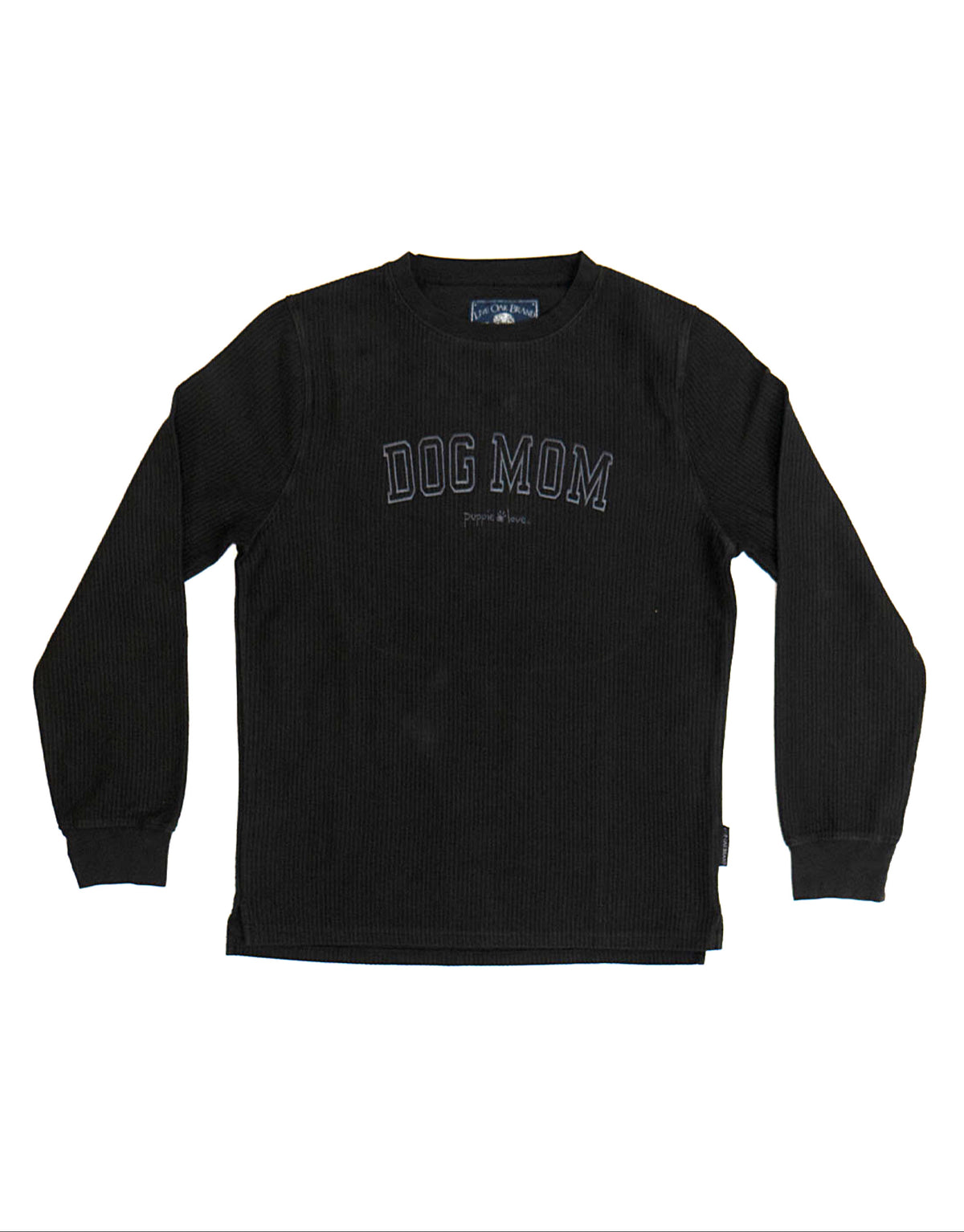 DOG MOM CORDUROY CREWNECK, CHARCOAL - Puppie Love