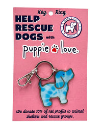 WILDFLOWER TIE DYE PUP KEY RING - Puppie Love