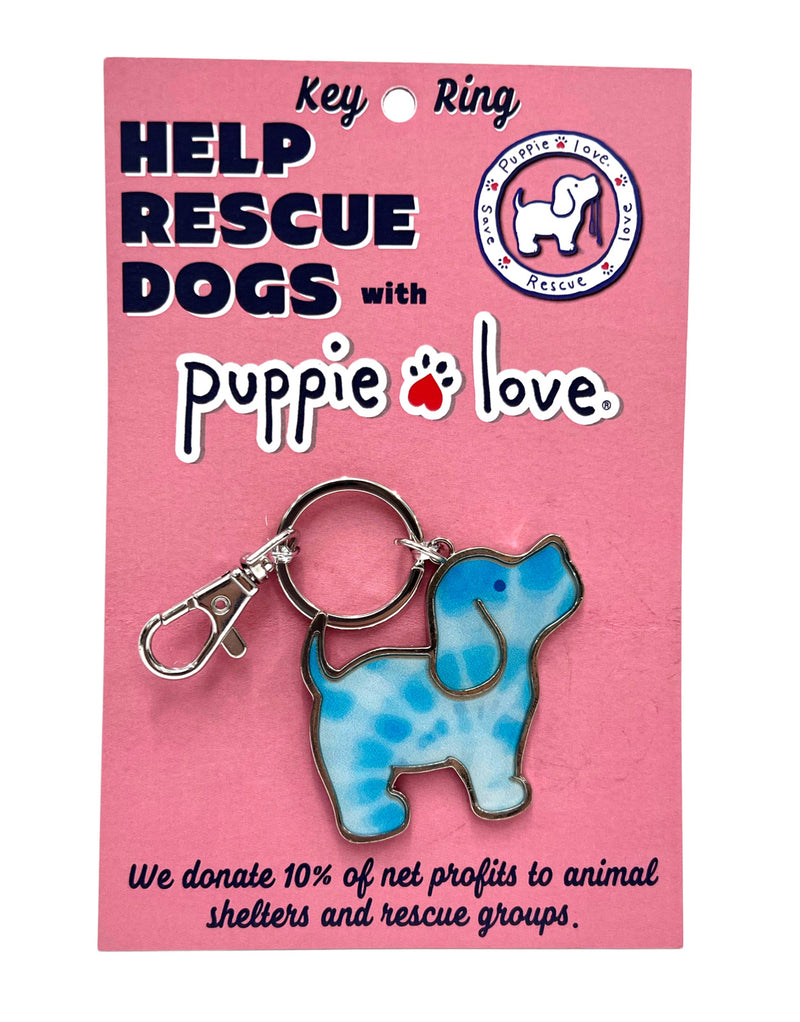 WILDFLOWER TIE DYE PUP KEY RING - Puppie Love