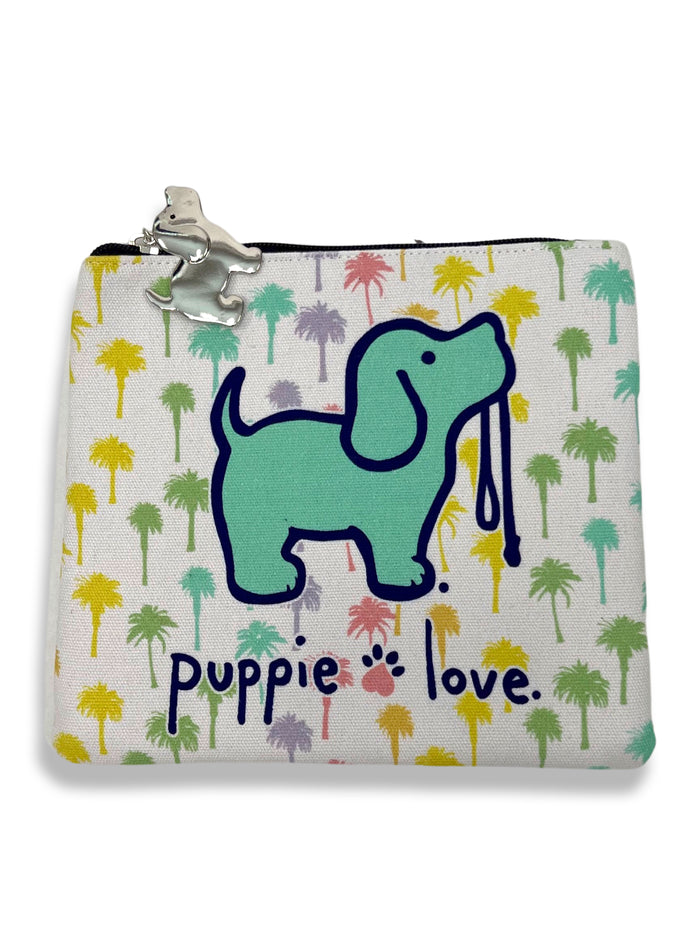 RAINBOW PALM TREE ZIPPER POUCH - Puppie Love