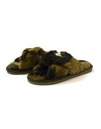 CRISS CROSS SLIPPERS, GREEN CAMO - Puppie Love