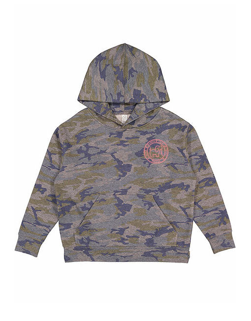 CAMO LOGO PUP, YOUTH HOODIE - Puppie Love