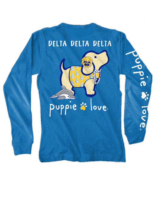 TRI DELTA PUP, ADULT LS (PRINTED TO ORDER) - Puppie Love