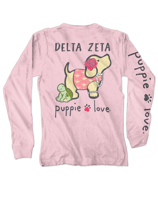 DELTA ZETA PUP, ADULT LS (PRINTED TO ORDER) - Puppie Love