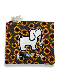 SUNFLOWER PUP ZIPPER POUCH - Puppie Love