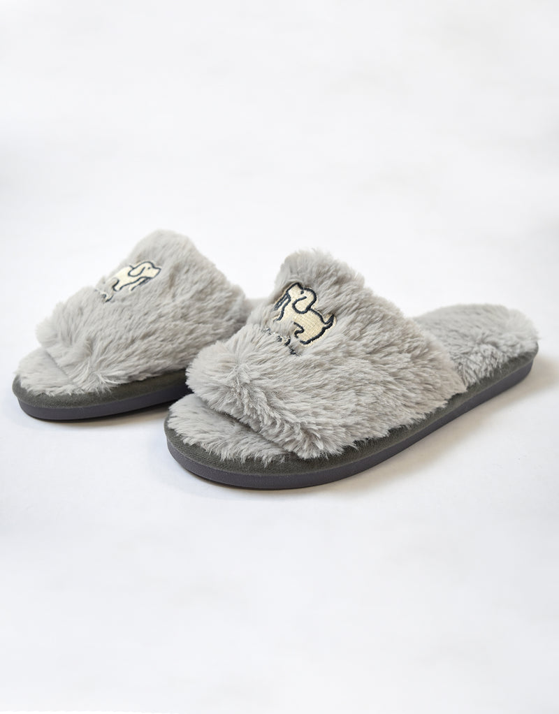 SLIDE SLIPPERS, GREY - Puppie Love