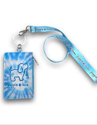 WILDFLOWER TIE DYE ZIP ID LANYARD - Puppie Love